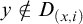 y not an element of upper D Subscript left parenthesis x comma i right parenthesis