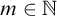 m element of double struck upper N
