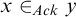 x element of Subscript upper A c k Baseline y