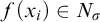 f left parenthesis x Subscript i Baseline right parenthesis element of upper N Subscript sigma