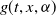 g left parenthesis t comma x comma alpha right parenthesis