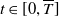 t element of left bracket 0 comma upper T overbar right bracket
