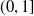 left parenthesis 0 comma 1 right bracket