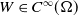 upper W element of upper C Superscript normal infinity Baseline left parenthesis normal upper Omega right parenthesis