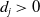 d Subscript j Baseline greater than 0