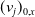 left parenthesis v Subscript j Baseline right parenthesis Subscript 0 comma x