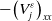 minus left parenthesis upper V Subscript j Superscript epsilon Baseline right parenthesis Subscript x x