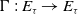 normal upper Gamma colon upper E Subscript tau Baseline right arrow upper E Subscript tau Baseline