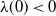 lamda left parenthesis 0 right parenthesis less than 0