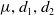 mu comma d 1 comma d 2