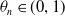 theta Subscript n Baseline element of left parenthesis 0 comma 1 right parenthesis