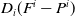 upper D Subscript i Baseline left parenthesis upper F Superscript i Baseline minus upper P Superscript i Baseline right parenthesis