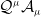script upper Q Superscript mu Baseline script upper A Subscript mu