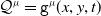 script upper Q Superscript mu Baseline equals monospace g Superscript mu Baseline left parenthesis x comma y comma t right parenthesis