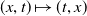 left parenthesis x comma t right parenthesis right arrow from bar left parenthesis t comma x right parenthesis