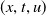 left parenthesis x comma t comma u right parenthesis