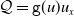 script upper Q equals monospace g left parenthesis u right parenthesis u Subscript x