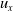 u Subscript x