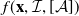 f left parenthesis bold x comma script upper I comma left bracket script upper A right bracket right parenthesis
