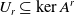 upper U Subscript r Baseline subset of or equal to kernel upper A Superscript r