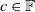 c element of double struck upper F