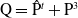 normal upper Q equals ModifyingAbove normal upper P With caret Superscript t Baseline plus normal upper P cubed