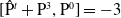 left bracket ModifyingAbove normal upper P With caret Superscript t Baseline plus normal upper P cubed comma normal upper P Superscript 0 Baseline right bracket equals negative 3