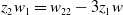 z 2 w 1 equals w 22 minus 3 z 1 w