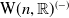 normal upper W left parenthesis n comma double struck upper R right parenthesis Superscript left parenthesis minus right parenthesis