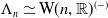 normal upper Lamda Subscript n Baseline asymptotically equals normal upper W left parenthesis n comma double struck upper R right parenthesis Superscript left parenthesis minus right parenthesis