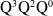 normal upper Q cubed normal upper Q squared normal upper Q Superscript 0