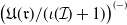 left parenthesis German upper U left parenthesis German r right parenthesis divided by left parenthesis iota left parenthesis script upper I right parenthesis plus 1 right parenthesis right parenthesis Superscript left parenthesis minus right parenthesis
