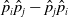 ModifyingAbove p Subscript i Baseline With caret ModifyingAbove p Subscript j Baseline With caret minus ModifyingAbove p Subscript j Baseline With caret ModifyingAbove p Subscript i Baseline With caret