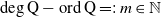 degree normal upper Q minus normal o normal r normal d normal upper Q equals colon m element of double struck upper N