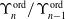 normal upper Upsilon Subscript n Superscript normal o normal r normal d Baseline divided by normal upper Upsilon Subscript n minus 1 Superscript normal o normal r normal d