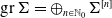 normal g normal r normal upper Sigma equals circled plus Subscript n element of double struck upper N 0 Baseline normal upper Sigma Superscript left bracket n right bracket