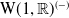 normal upper W left parenthesis 1 comma double struck upper R right parenthesis Superscript left parenthesis minus right parenthesis