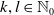 k comma l element of double struck upper N 0