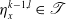 eta Subscript x Superscript k minus 1 comma l Baseline element of script upper T