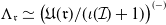 normal upper Lamda Subscript German r Baseline asymptotically equals left parenthesis German upper U left parenthesis German r right parenthesis divided by left parenthesis iota left parenthesis script upper I right parenthesis plus 1 right parenthesis right parenthesis Superscript left parenthesis minus right parenthesis