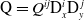 normal upper Q equals upper Q Superscript i j Baseline normal upper D Subscript x Superscript i Baseline normal upper D Subscript y Superscript j