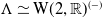 normal upper Lamda asymptotically equals normal upper W left parenthesis 2 comma double struck upper R right parenthesis Superscript left parenthesis minus right parenthesis