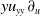 y u Subscript y y partial differential Subscript u Baseline