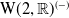 normal upper W left parenthesis 2 comma double struck upper R right parenthesis Superscript left parenthesis minus right parenthesis