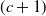 left parenthesis c plus 1 right parenthesis