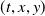 left parenthesis t comma x comma y right parenthesis