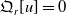 German upper Q Subscript r Baseline left bracket u right bracket equals 0
