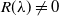 upper R left parenthesis lamda right parenthesis not equals 0