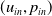 left parenthesis u Subscript i n Baseline comma p Subscript i n Baseline right parenthesis