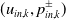 left parenthesis u Subscript i n comma k Baseline comma p Subscript i n comma k Superscript plus or minus Baseline right parenthesis